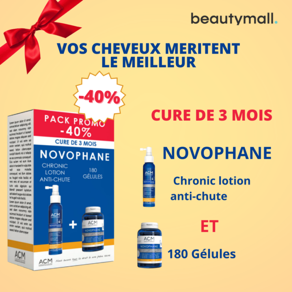 ACM Novophane Chronic Lotion Anti-chute + Novophane 180 Gelules PACK