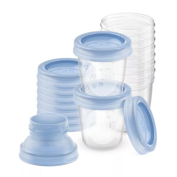 AVENT SET POTS DE CONSERVATION POUR LAIT MATERNEL 180 ML/6OZ SCF618/10
