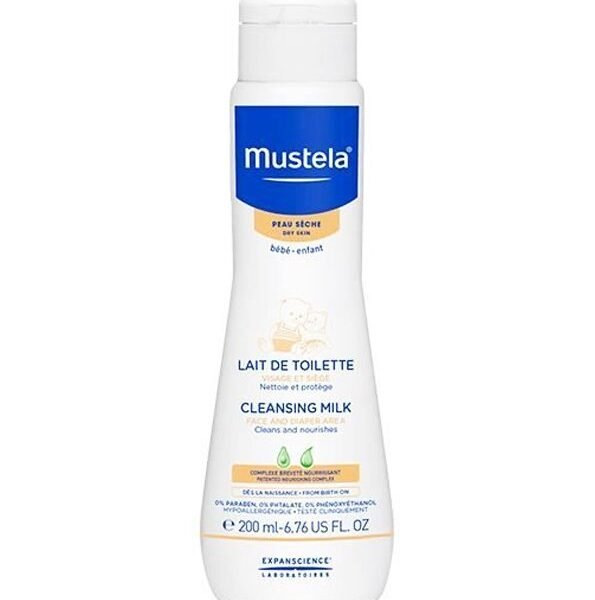 Mustela Lait de Toilette Bébé - 200 ml
