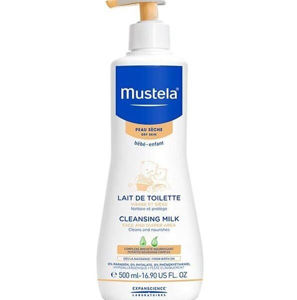 Mustela Bébé Lait de Toilette Sans Rinçage - 500 ml