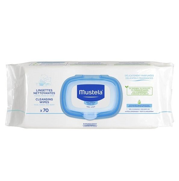 Mustela Lingettes Nettoyantes - 70 Piéces