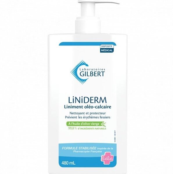 Gilbert Liniderm Liniment Oléo-Calcaire Flacon-Pompe - 480 ml