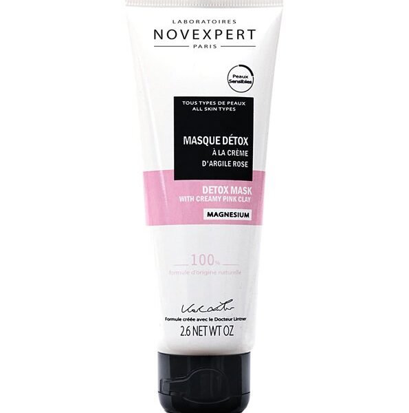 Novexpert Magnésium Masque Détox à la Crème d'Argile Rose - 75 ml