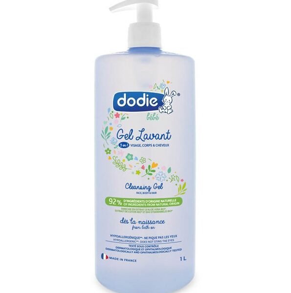 Dodie - Gel lavant 3 en 1 flacon Pompe - 1 L