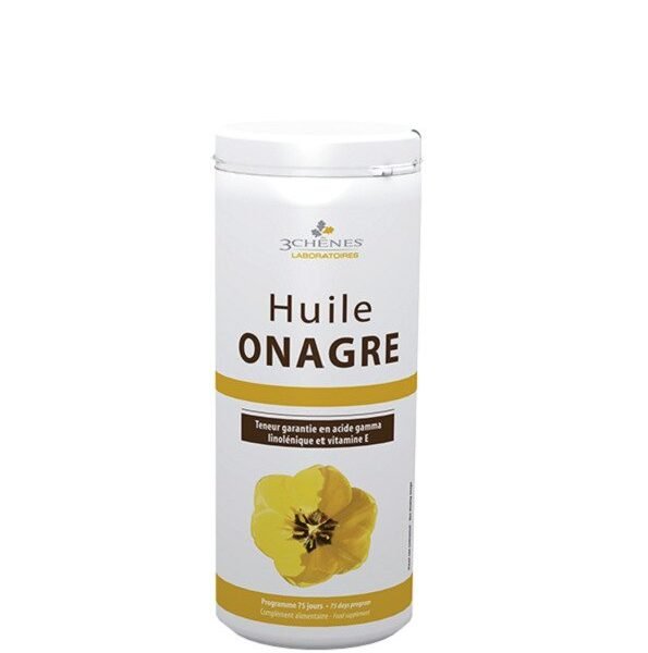 3Chenes Huile d'Onagre Oméga 6 et Vitamine E  150 Capsules