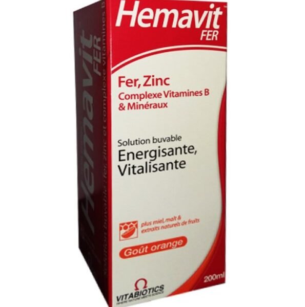 Vitabiotics - Hemavit Fer Complexes Vitamines B et Minéraux Liquide - 200ml