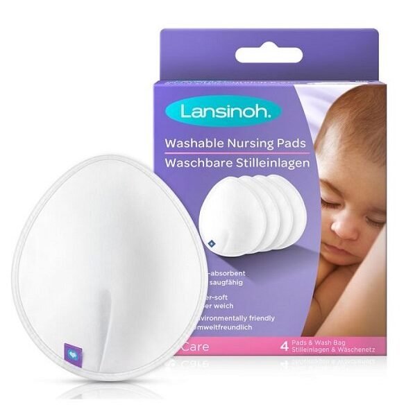 Lansinoh Coussinets d'allaitements lavables 4 pads