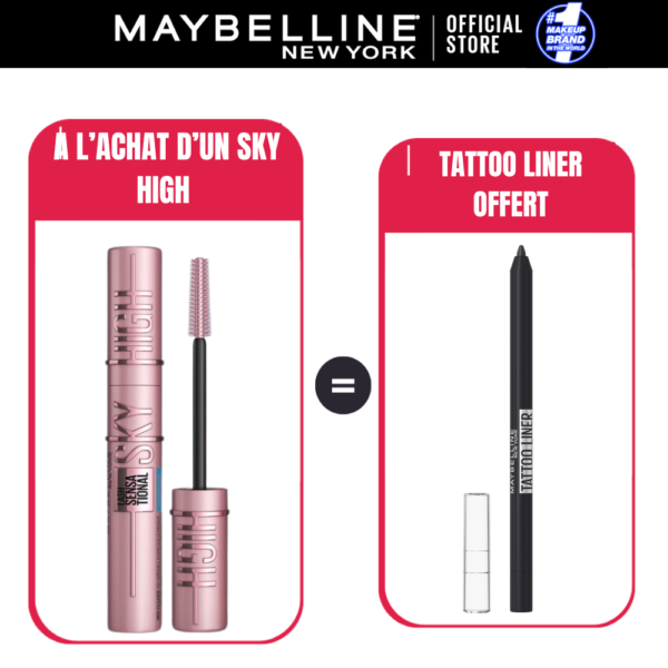 MAYBELLINE OFFRE MAQUILLAGE PACK SKY HIGH = Tatto liner Black 900