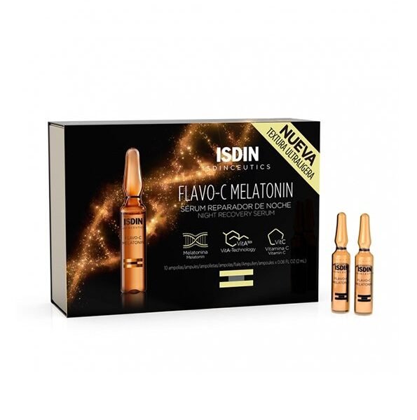 Isdin Flavo-C Melatonin serum reparateur nuit 10 Ampoules*2ml