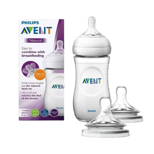 Avent Biberon 125ml Scf030/17 + 2 Tetine +3m Scf045/27