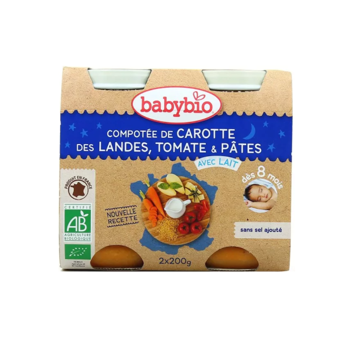 BABYBIO-POT-BONNE-NUIT-LEGUMES-PATES-2200G.png BABYBIO POT BONNE NUIT LEGUMES PATES 2 x 200G – Image 1
