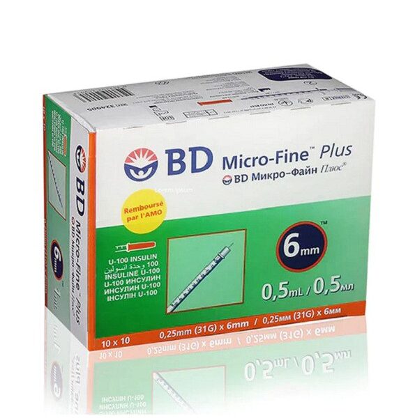 BD Micro-fine plus Aiguille Insuline 31G/6mm