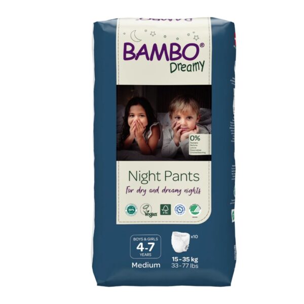 Bambo Dreamy Pants Night Boys and Girl 4-7 Years 10 unités