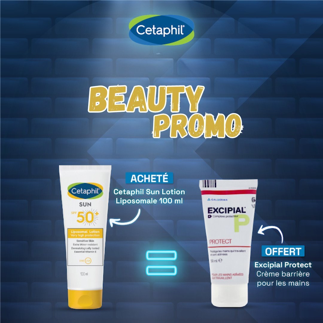 CETAPHIL-SUN-EXCIPIAL.jpg Cetaphil Sun Lotion spf50+ 100ml = Excipial Protect offert – Image 1