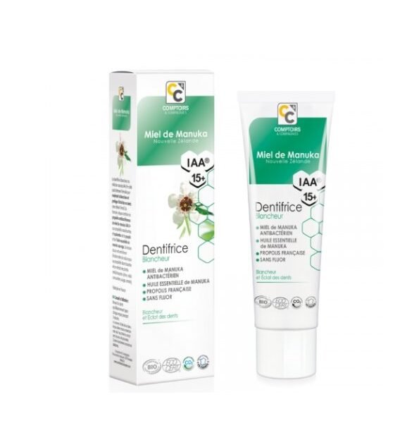 COMPTOIRS ET COMPAGNIES DENTIFRICE BLANCHEUR CERTIFIE AU MIEL DE MANUKA IAA 15+ 75ML