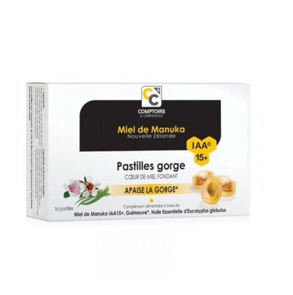 COMPTOIRS ET COMPAGNIES PASTILLE COEUR FONDANT DE MIEL MANUKA IAA15+