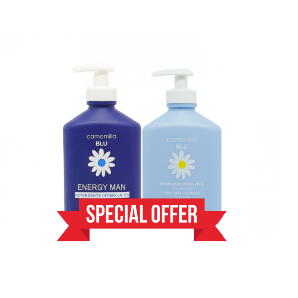 Camomilla Blu Energy Man Nettoyant Intime + Gel Lavant Premier Peau