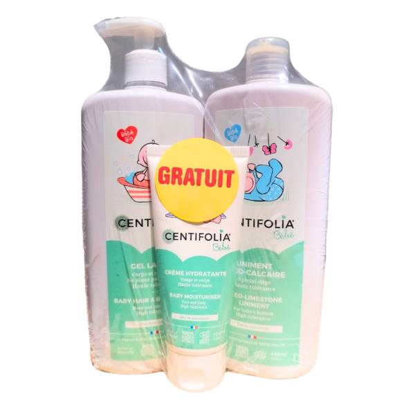 Centifolia Gel Lavant 485ml +Liniment 485ml+Creme Hydratant PACK