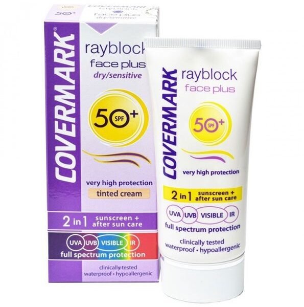 Covermark rayblock face plus Teinte Dry sensitive spf50+ 50ml