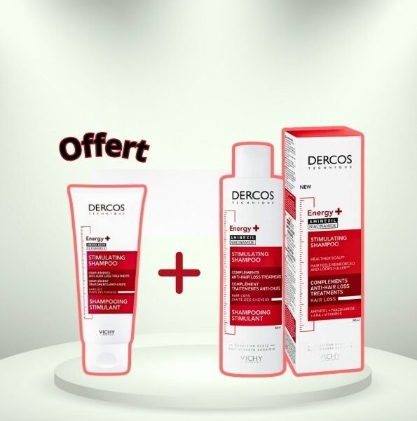 Vichy Dercos Technique ENERGY+ Shampooing Stimulant Anti-Chute | 200ml = 1 Shampooing miniature Offert