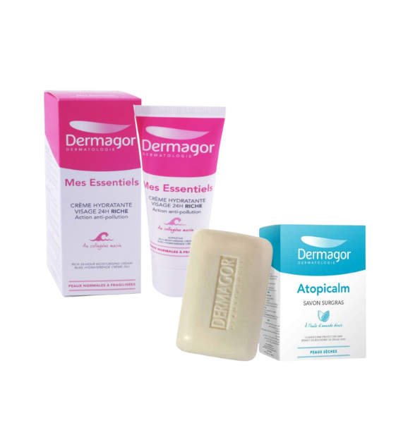 Dermagor Mes Essentiels Creme Riche + Atopicalm Savon Surgras PACK