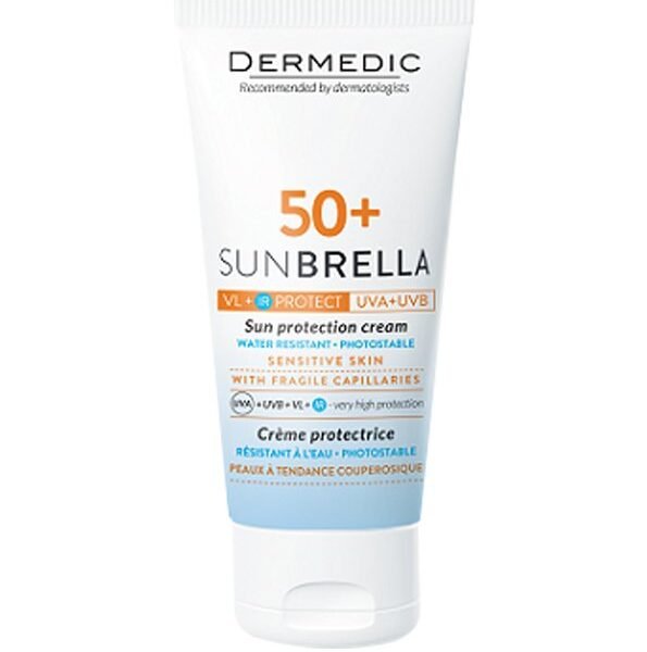 Dermedic Sunbrella Creme Spf50+ Peau Sensibles pour couperosique 50ml