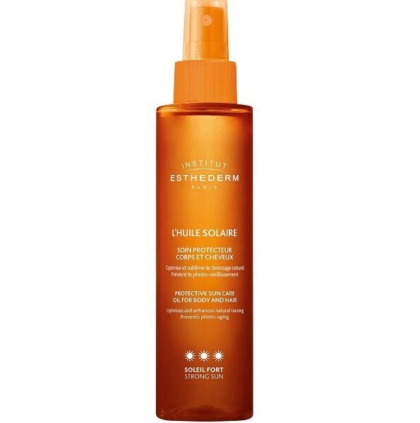 Institut Esthederm Bronz L'Huile Solaire Soin Protecteur Corps et Cheveux Soleil Fort 150 ml