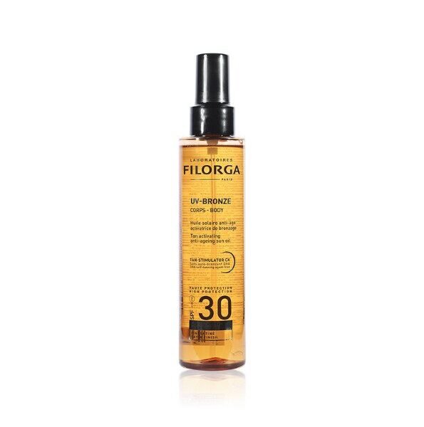 Filorga UV-BRONZE Corps Huile Solaire Anti-Âge Activatrice de Bronzage SPF30 150 ml