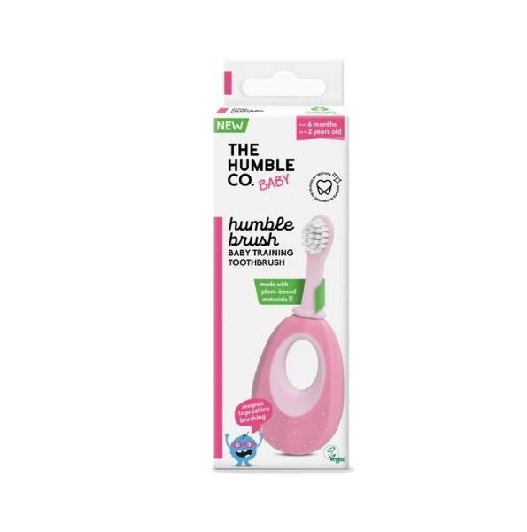 HUMBLE BROSSE A DENTS ROSE POUR BEBES A BASE DE PLANTES