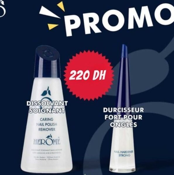 Herôme Pack Durcisseur Fort Pour Ongles + Dissolvant
