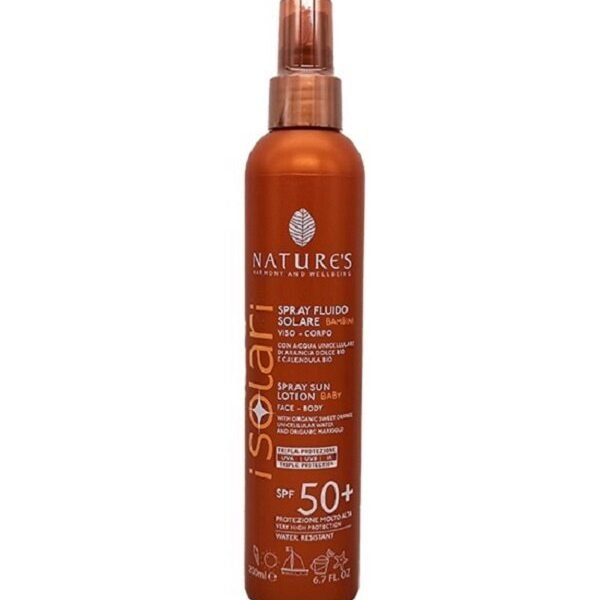 Natures Isolari Spray Fluide Solaire Baby Spf50+ 200ml