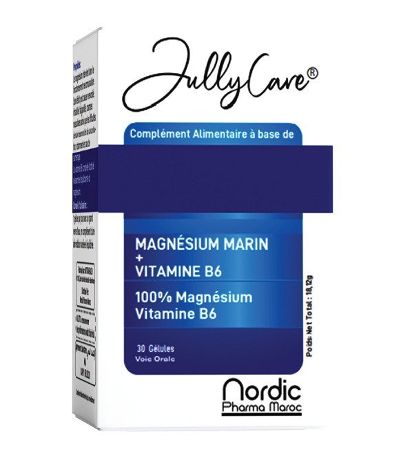 JULLYCARE-MAGNISUIM-1.jpg JULLYCARE MAGNÉSIUM + VITAMINE B6 30 Gélules – Image 1