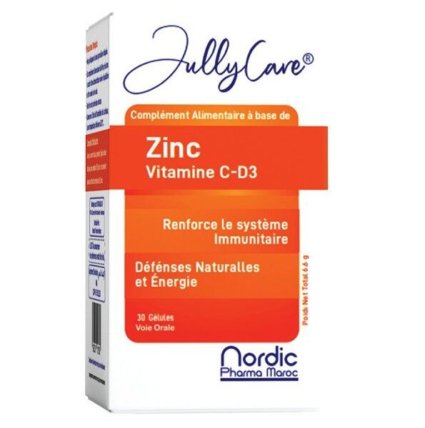 JULLYCARE Zinc Vitamine C-D3 30 Gélules