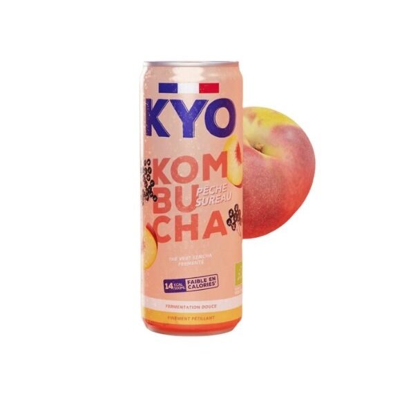 KYO KOMBUCHA CANETTE PECHE SUREAU 330ML