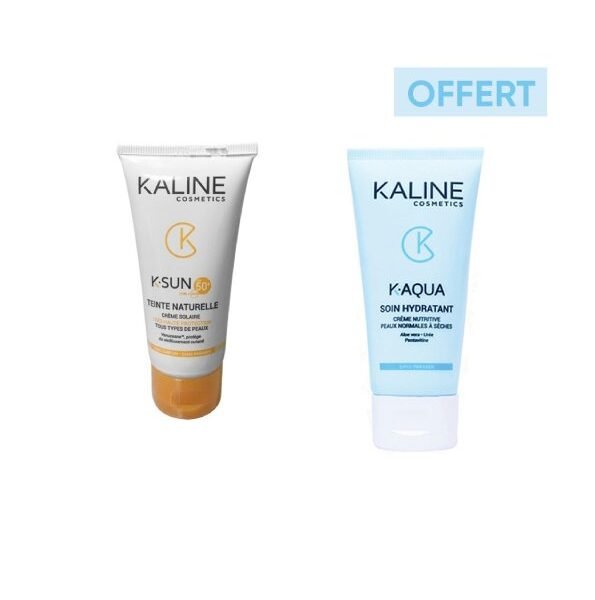 Kaline Ecran teinte 50+ + k-aqua soin hydratant  pack