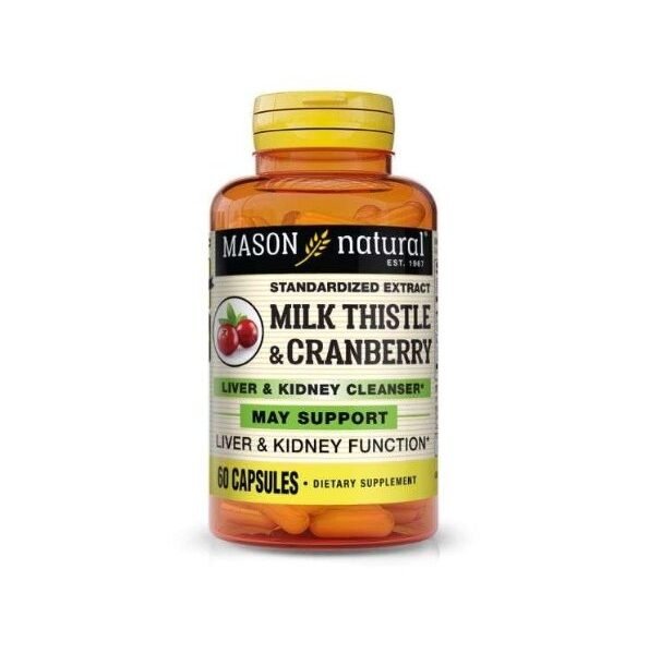 Mason Natural Milk Thistle & Cranberry 60 Capsules