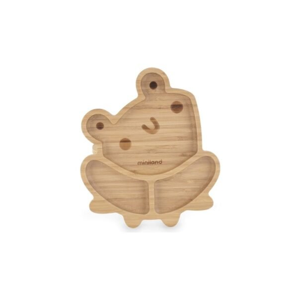 Miniland Assiette En bois Grenouille