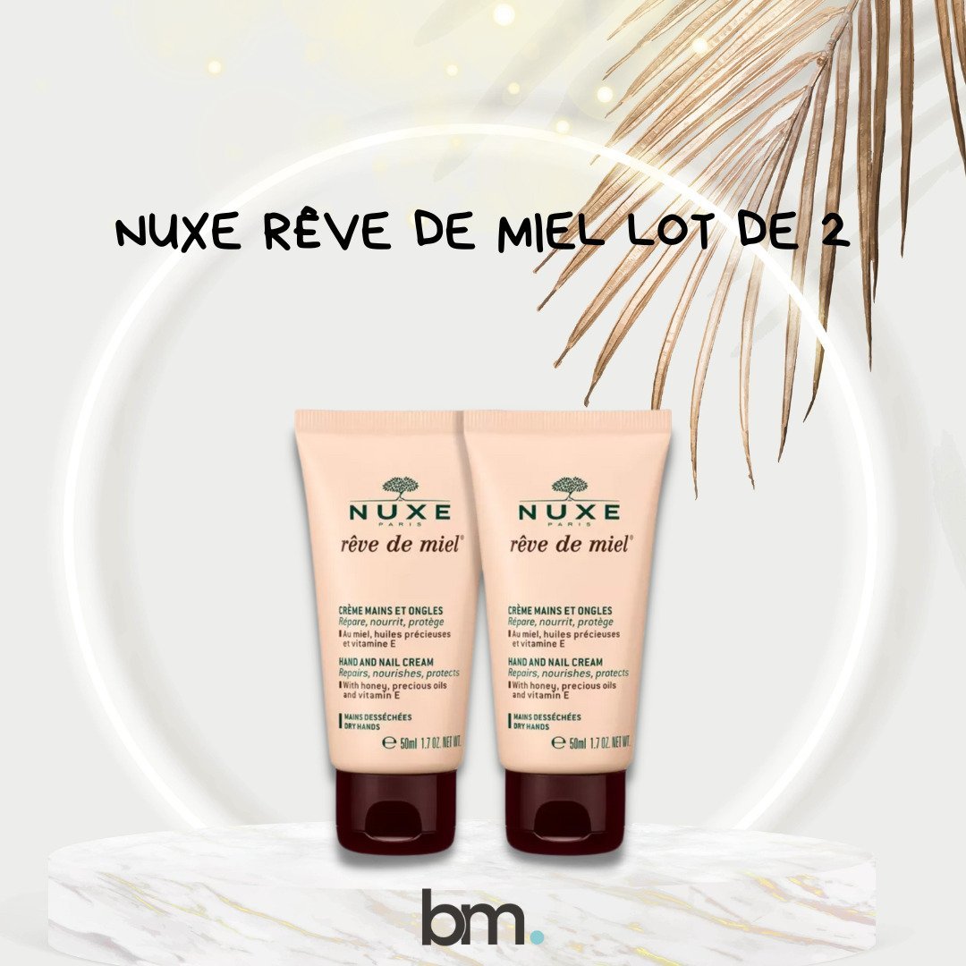 NUXE-REVE-DE-MIEL-LOT-DE-2-1.jpg NUXE Rêve de Miel Crème Mains et Ongles 50ml Lot de 2 – Image 1