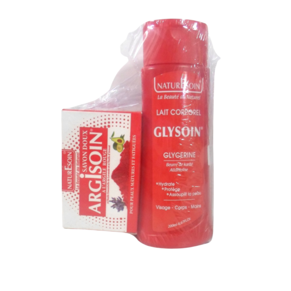 NatureSoin Glysoin Lait Corporel 200ml + Savon Extra Doux 125g Pack