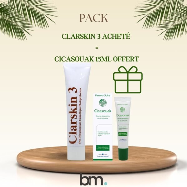 Clarskin 3 tube 30g + Cicasouak 15ml OFFERT