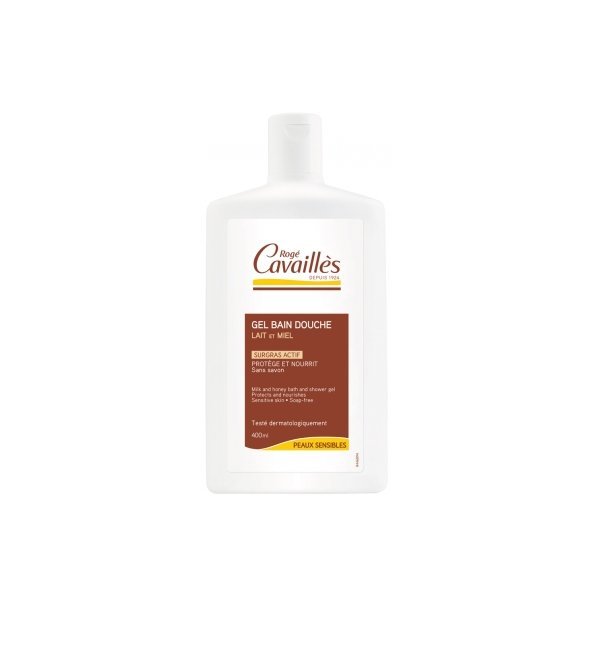 New-Project-31-3-1.jpg Rogé Cavaillès Gel Surgras Bain et Douche Lait et Miel 400ml – Image 1