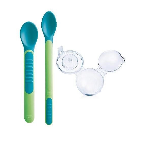 Mam Baby Cuilleres avec Couvercles sensibles +6m