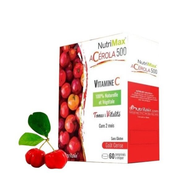 Nutrimax Acérola 500 Vitamine C - 60 comprimés à croquer
