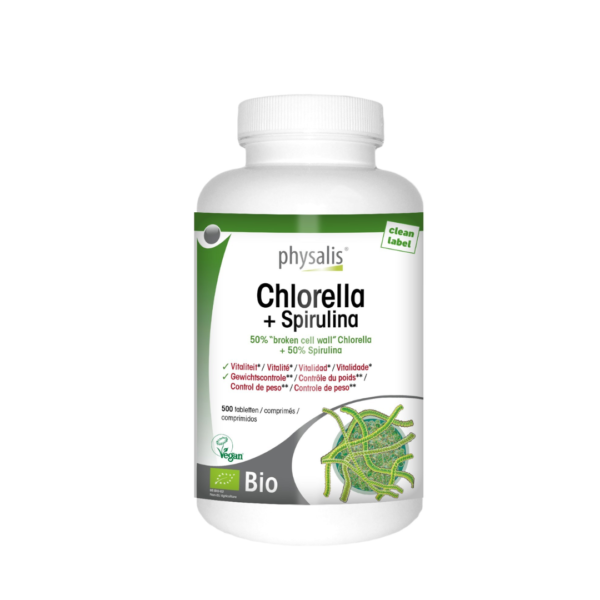 Physalis Chlorella + Spirulina 500 Comprimes