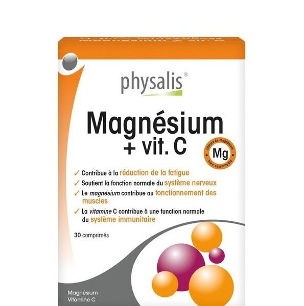 Physalis Magnesium + Vit C 30 Comprimès