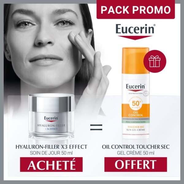 Eucerin Hyaluron-Filler Jour 50ml + Ecran Huile Controle 50ml