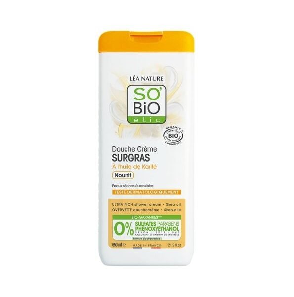SO BIO DOUCHE CREME SURGRAS A L'HUILE DE KARITE 650ML