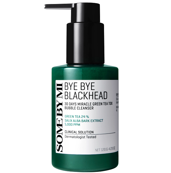 SOME BY MI BYE BYE BLACKHEAD 30 DAYS MIRACLE GREEN TEA TOX BUBBLE CLEANSER 120G