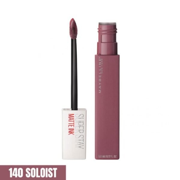 Maybelline – Rouge à lèvre Mat Liquide – Longue tenue – Superstay Matte Ink 140 SOLOIST 5 ml