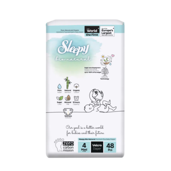 Sleepy Bio Natural Culottes Taille 4 Maxi 7-14kg 48 Pieces